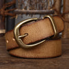 Unisex Vintage Genuine Leather Belt with Luxury Copper Buckle Pin-Belts-Arimonz-Arimonz