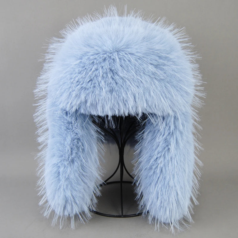 Unisex Winter Earflap Cap High-end Luxury Fur Warm Ear Cap Hat-Winter Hats-Arimonz-Arimonz