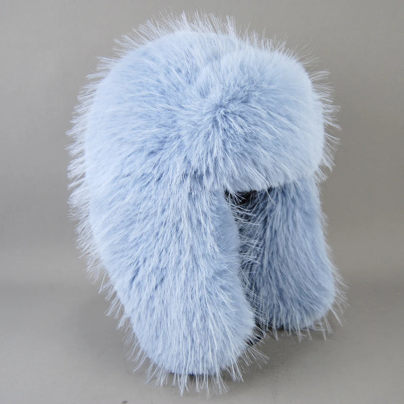 Unisex Winter Earflap Cap High-end Luxury Fur Warm Ear Cap Hat-Winter Hats-Arimonz-Arimonz