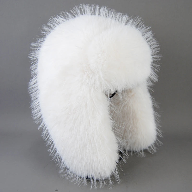 Unisex Winter Earflap Cap High-end Luxury Fur Warm Ear Cap Hat-Winter Hats-Arimonz-Arimonz