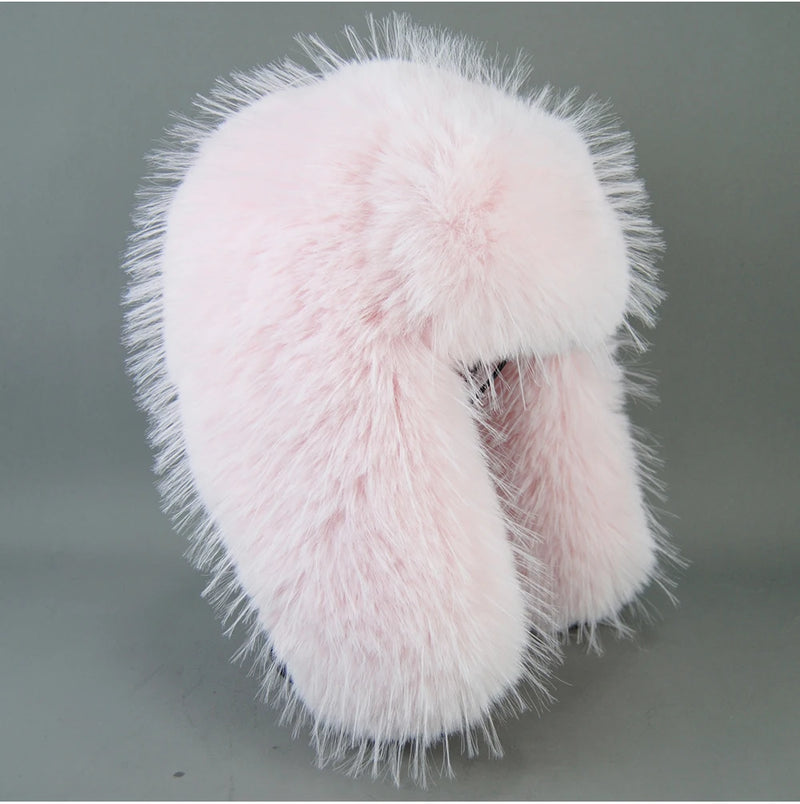 Unisex Winter Earflap Cap High-end Luxury Fur Warm Ear Cap Hat-Winter Hats-Arimonz-Pink-Suitable everyone-Arimonz