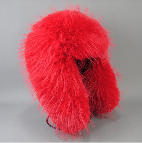 Unisex Winter Earflap Cap High-end Luxury Fur Warm Ear Cap Hat-Winter Hats-Arimonz-Red-Suitable everyone-Arimonz