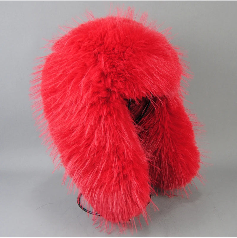 Unisex Winter Earflap Cap High-end Luxury Fur Warm Ear Cap Hat-Winter Hats-Arimonz-Red-Suitable everyone-Arimonz