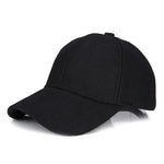 Unisex Wool Felt Solid Color Casquette Trucker Hat Baseball Cap-Women's Caps-Arimonz-Black-21-23in-Arimonz