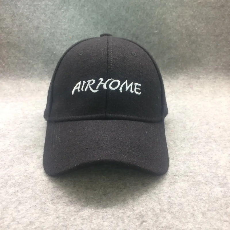Unisex Wool Felt Solid Color Casquette Trucker Hat Baseball Cap-Women's Caps-Arimonz-Black with letter-21-23in-Arimonz