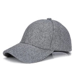 Unisex Wool Felt Solid Color Casquette Trucker Hat Baseball Cap-Women's Caps-Arimonz-Gray-21-23in-Arimonz