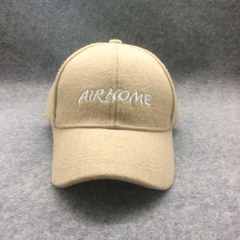 Unisex Wool Felt Solid Color Casquette Trucker Hat Baseball Cap-Women's Caps-Arimonz-Khaki with letter-21-23in-Arimonz