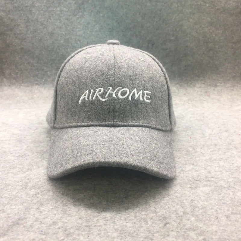 Unisex Wool Felt Solid Color Casquette Trucker Hat Baseball Cap-Women's Caps-Arimonz-Light grey letter-21-23in-Arimonz