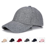 Unisex Wool Felt Solid Color Casquette Trucker Hat Baseball Cap-Women's Caps-Arimonz-Arimonz