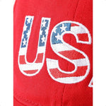 USA Flag Cotton Trucker Hat Classic Patriotic Adjustable Baseball Cap-Women's Caps-Arimonz-Arimonz