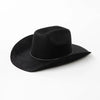 USPOP Unisex Wool Felt Cowboy Hat with Studded Belt Spring Autumn 100% Wool Fedora Wide Brim Curved Edge Outdoor Warm Hat-Arimonz-Arimonz