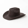 USPOP Unisex Wool Felt Cowboy Hat with Studded Belt Spring Autumn 100% Wool Fedora Wide Brim Curved Edge Outdoor Warm Hat-Arimonz-Arimonz