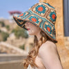 UV Protection Straw Fisherman Hat with Flower Beach Sun Bucket Hat-Hats-Xinyao Brothers Official Store-Arimonz