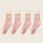 4 Pairs Non Slip with Grips Sticky Gripper Cotton Yoga Unisex Socks