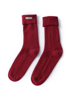 Non Slip Pure Cashmere Warm and Soft Mid-Calf Knitted Lounge Socks