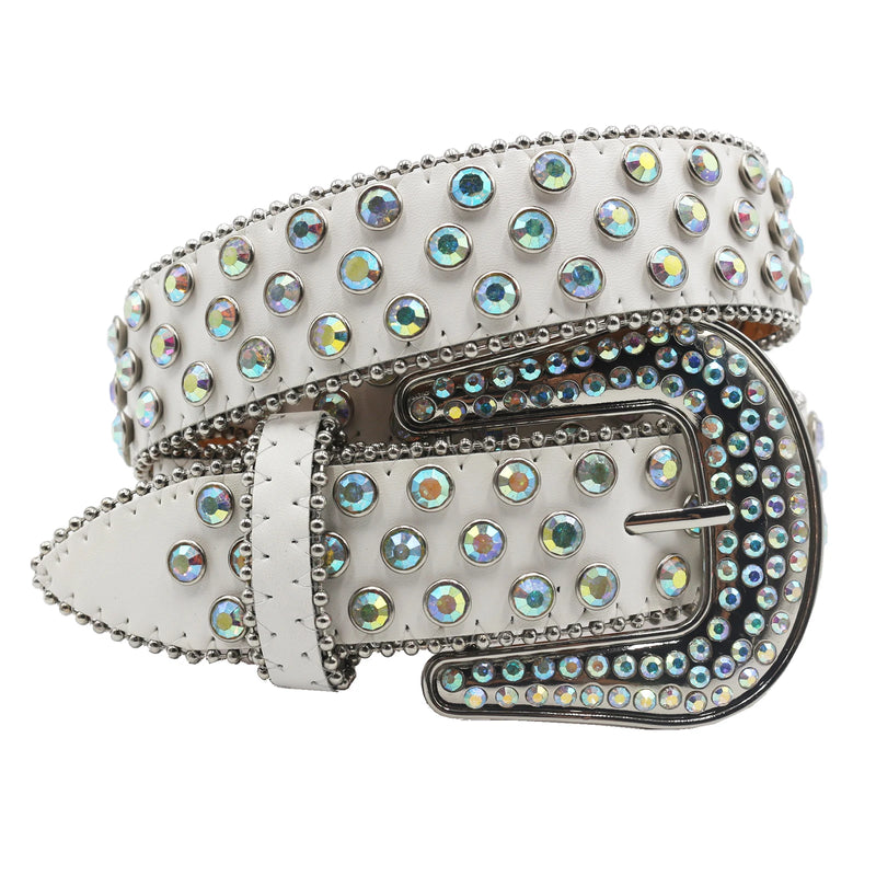 Diamond Rhinestone Belt Fashion Luxury Crystal Studded Pin Buckle Belt