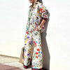 Summer Pattern Printing Holiday 2pc Sets Long Sleeved Shirt Outfit