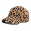 Leopard Corduroy Winter Baseball Cap Retro Cotton Snapback Hat