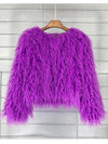 Fashion Winter Top Faux Fur Elegant Coat Thicken Warm Women Jacket