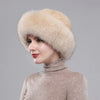 Soft Genuine Fur Hats Women Winter Knitted Bomber Hat Natural Fur