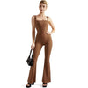 Women's Sleeveless Bodysuit Flared Pants Square Neck Casual Jumpsuits