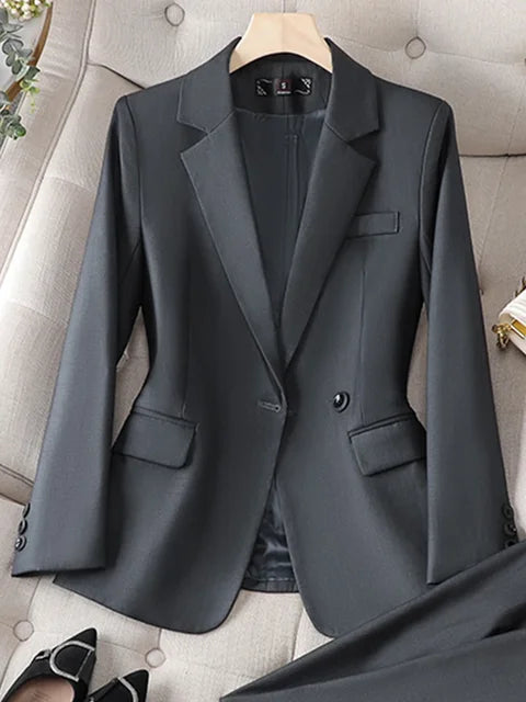 Office Wear Women Blazer Suits Elegant Casual Blazer 2 Piece Set