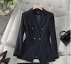 Women Double breasted Collar Sport Jacket Elegant Pant Set Office Set