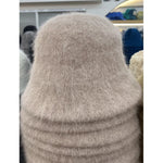 Autumn Winter Wool Fur Cap for Women Soft Warm Wool Basin Bucket Hat