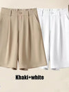 Summer Shorts Loose Ventilate Solid High Waisted Short for Women