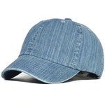 Short Brim Denim Baseball Cap Women Dad Hat Casual Adjustable Cap