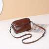 Oil Wax Cowhide Leather Cross Body Versatile Shoulder Shell Hand Bag