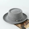 Simple Fashion Bow Wool Top Hat Retro British Style Rolled Brim Hat