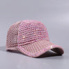 Mesh Rhinestone Breathable Baseball Outdoor Sports Travel Peaked Cap