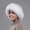 Soft Genuine Fur Hats Women Winter Knitted Bomber Hat Natural Fur