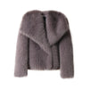 Faux Fur Jacket Coat Women Design Big Collar Fur Coats Cool Overcoat