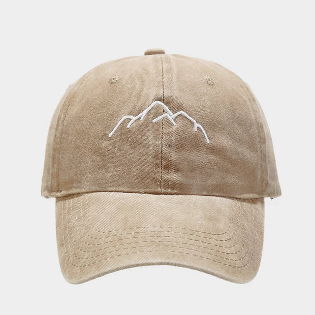 Mountain Range Embroidery Baseball Caps Adjustable Snapback