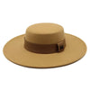 Solid Wide Brim Fedora Hat Vintage Trilby Felt Fashion Hat