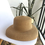 Vintage Audrey Hepburn Straw Big Brim Bell-shaped Summer Sun Hat
