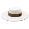 Solid Wide Brim Fedora Hat Vintage Trilby Felt Fashion Hat