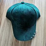 Plain Suede Baseball Cap with Iron Ring Adjustable Peaked Snapback Hat