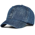 Short Brim Denim Baseball Cap Women Dad Hat Casual Adjustable Cap