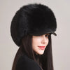 Luxury Winter Russian-Style Beanie Real Fox Fur Earflap Hat Headgear