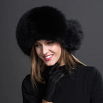 Women Natural Fur Caps Ushanka Hats for Winter Thick Warm Ears