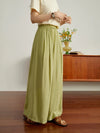 Women Thin Trousers Cool Draped Long Pants Elastic Waist Trouser