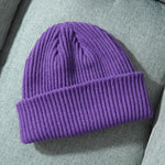 Knitted Hat Solid Skuilles Beanies Dad Cap Thick Warm Ski Beanies Caps