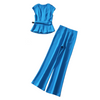 V Neck Top and Pants Set Elegant Runway Fashion Trousers Suit Set-Wear To Work Sets-Arimonz-Arimonz
