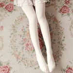Velvet White Silk Women Tights Stockings Ballet Dance Stocking-Socks & Tights-Arimonz-Arimonz