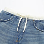 Versatile European And American Style Casual Patchwork Denim Skirt-Denim Skirts-Arimonz-Arimonz