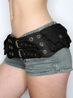 Vintage Big Pockets Pu Leather Belt Y2K Trouser Decorative Waistband-Belts-Arimonz-Arimonz