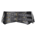 Vintage Big Pockets Pu Leather Belt Y2K Trouser Decorative Waistband-Belts-Arimonz-Black-Arimonz